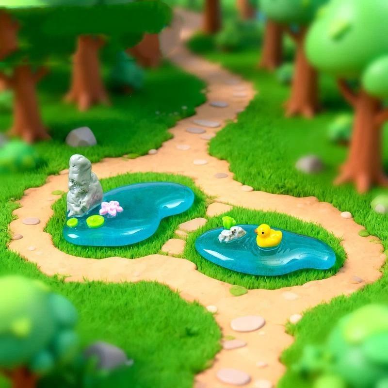Miniaturas de Resina de Lagoa  - Bonsai Garden With Pond avaliação e preço