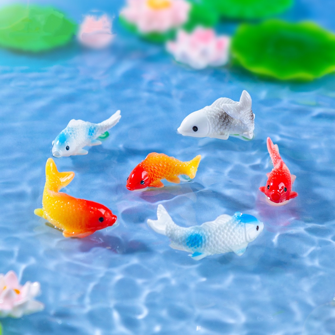 10 pçs mini koi peixe resina e - Landscape Bonsai Garden avaliação e preço