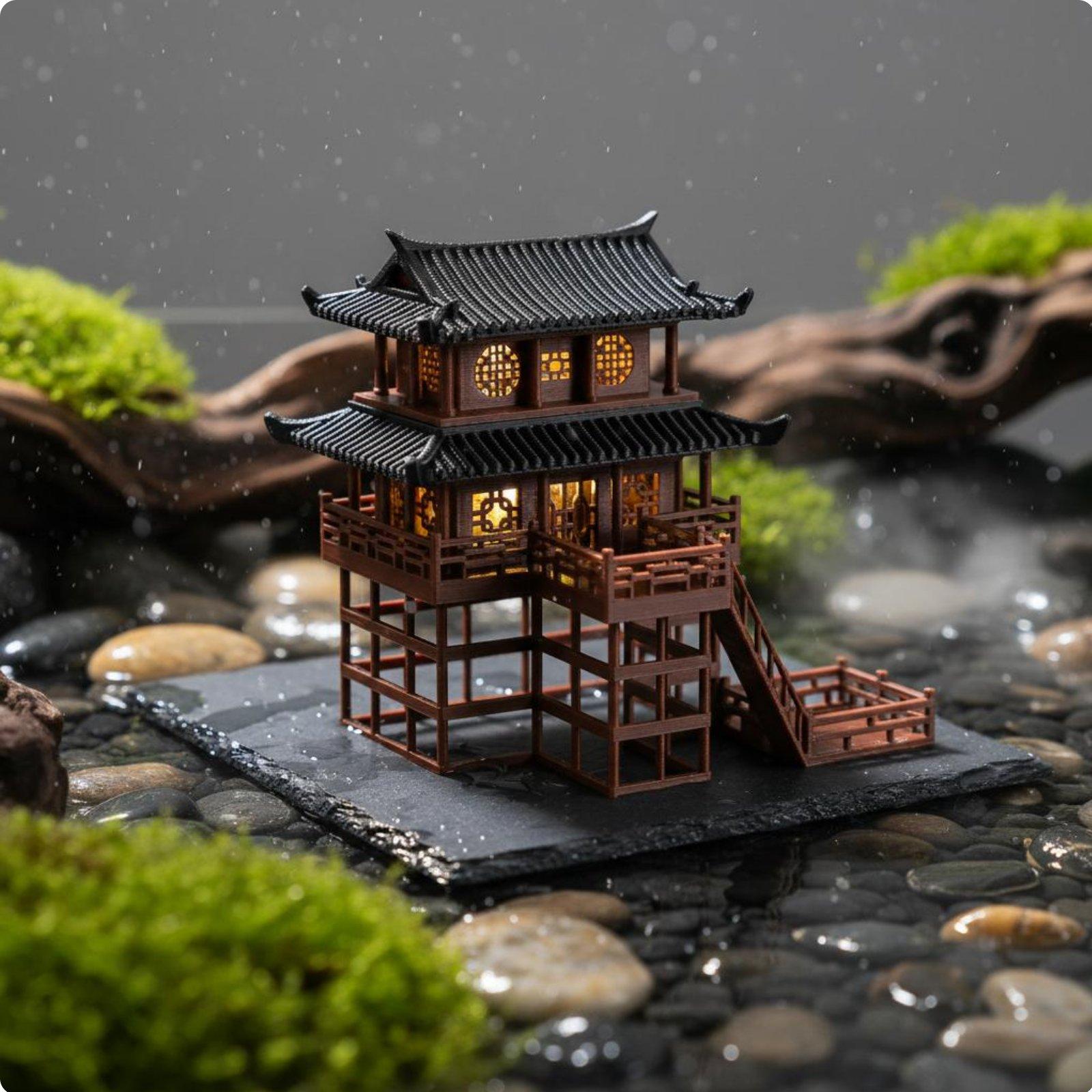 Mini Pagode de Plástico para M - Landscape Bonsai Garden avaliação e preço